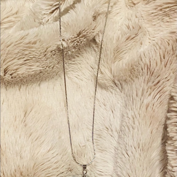 Crescent moon turquoise necklace 18 inches - Picture 2 of 2